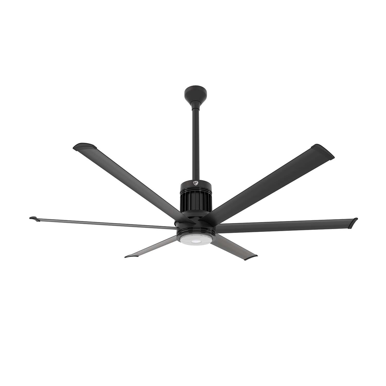 96-Inch i6 Ceiling Fan Universal Mount W/12-Inch Ext Tube and LED Black by Big Ass Fans