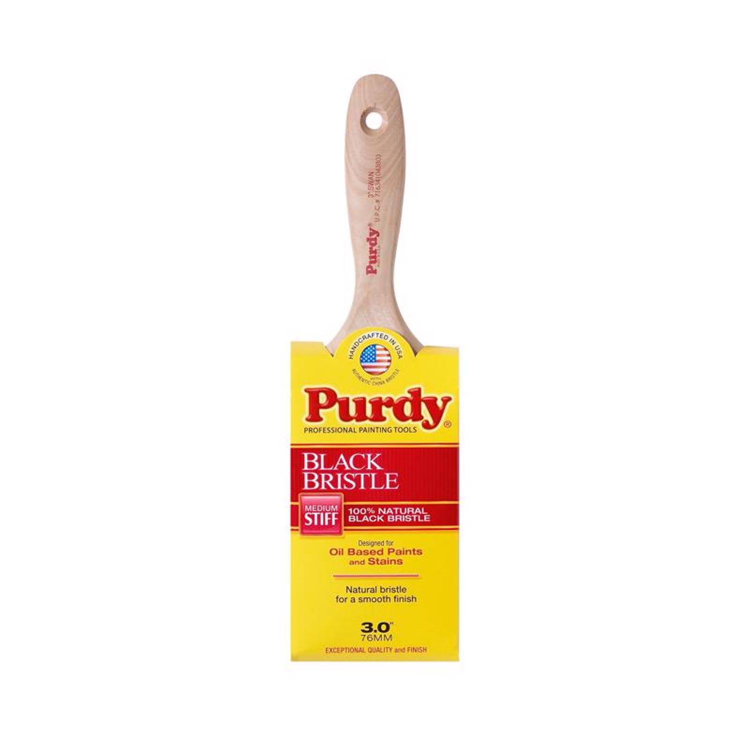 Purdy Black Bristle Swan 3 in. Medium Stiff Flat Wall Brush