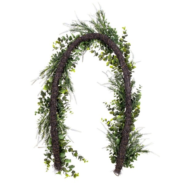 Vickerman 72 Green Artificial Rosemary and Eucalyptus Garland.