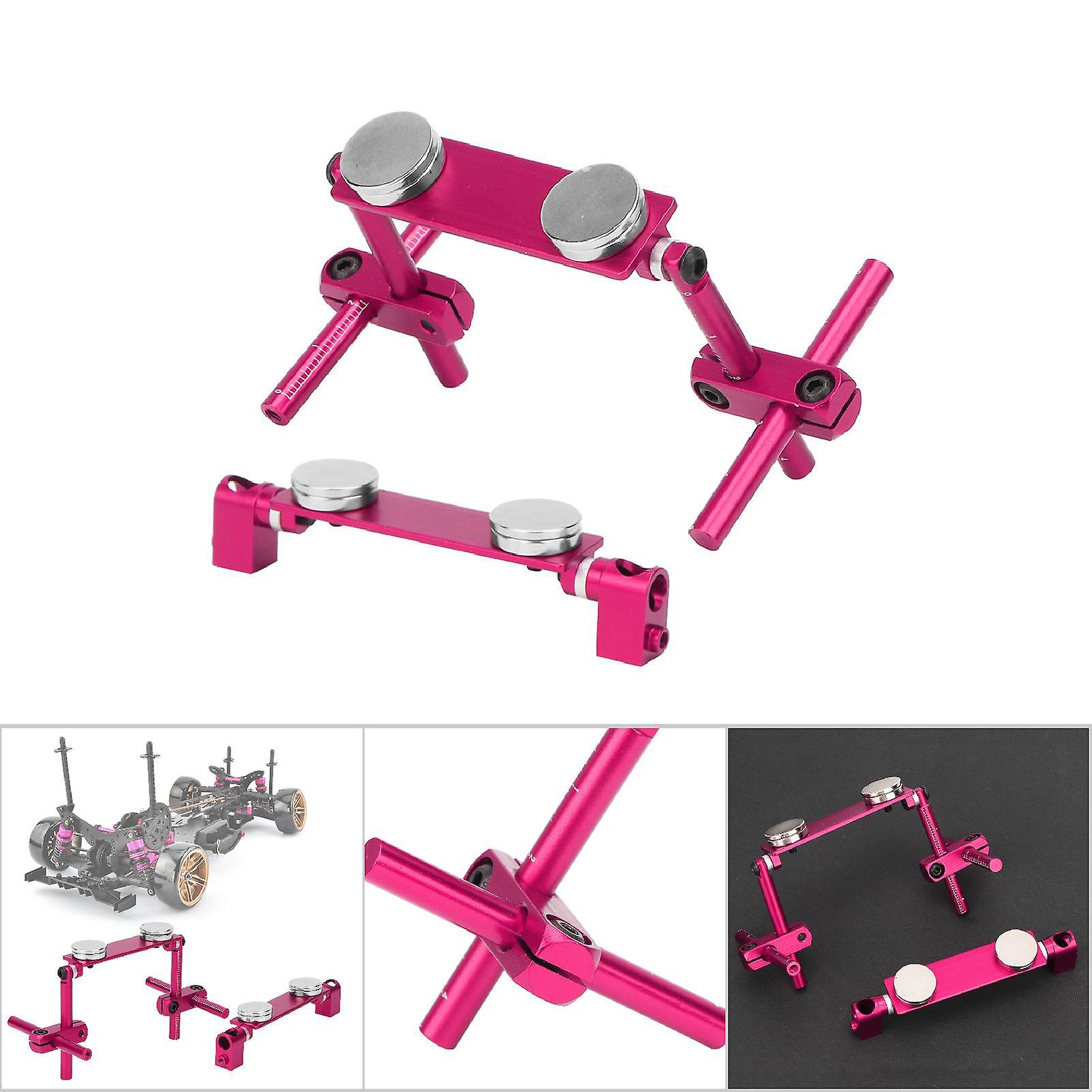 Aluminum Magnetic Stealth Invisible Body Shell Mount Kit For Hsp 1/10 Rc Racing Car (pink)