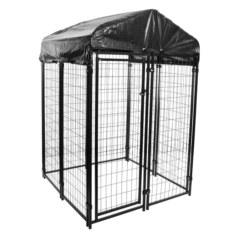 PRIVATE BRAND UNBRANDED 4 ft. x 4 ft. x 6 ft. Outdoor Welded Wire Dog Kennel 308605B