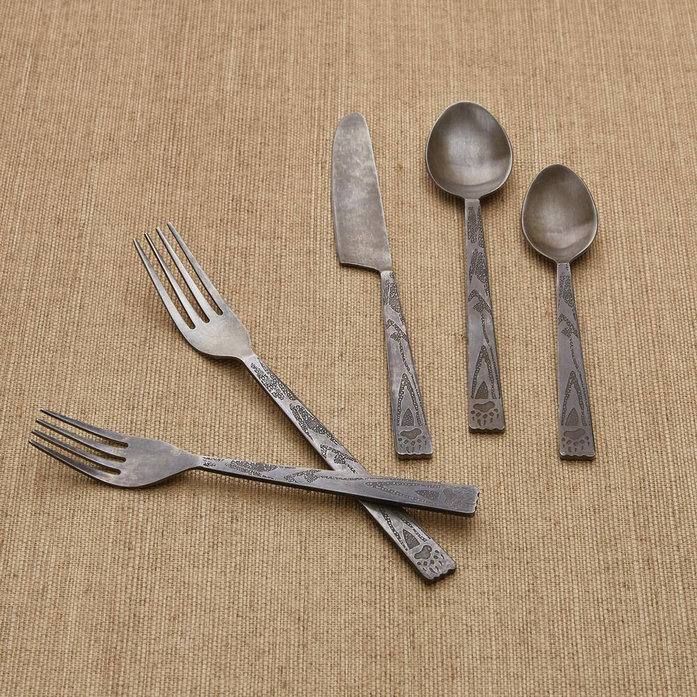 Park Designs Bear Tracks 5-Piece Place Setting Flatware Set (Service for 1) 030-208