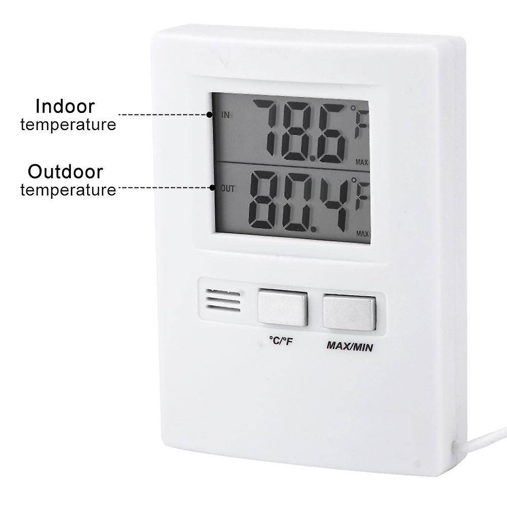 High Precision Lcd Digital Indoorandoutdoor Thermometer Temperature Meter Tester Battery Powered