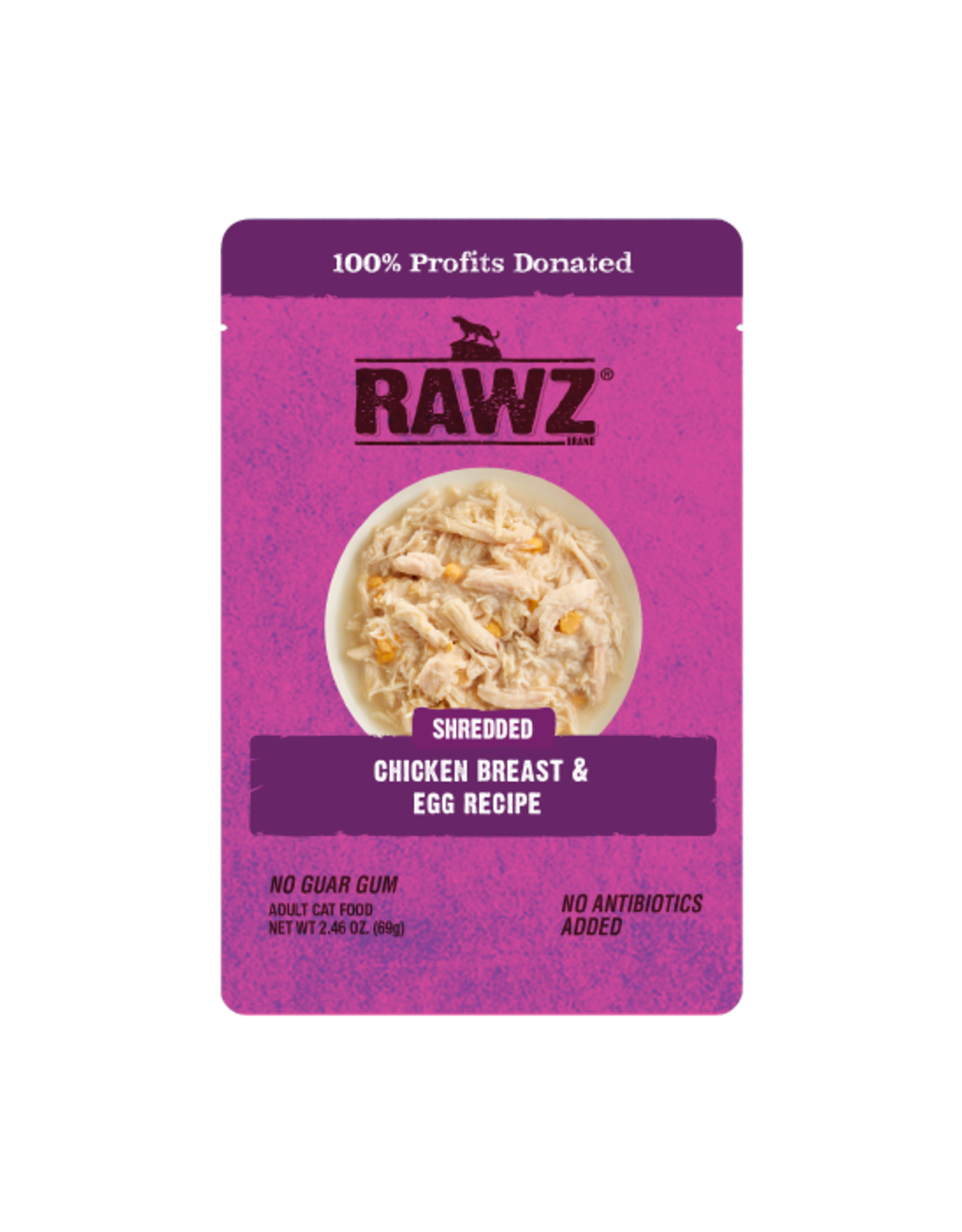 Rawz Shredded Chicken Breast and Egg Recipe Cat Food