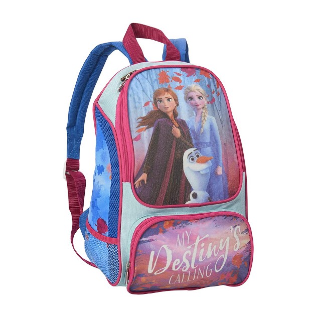 Exxel Outdoors Disney Frozen 2 Anna Elsa And Olaf Full Length Zipper Sleeping Bag And Sling Styled Backpack Outdoor Indoor Camp Kit