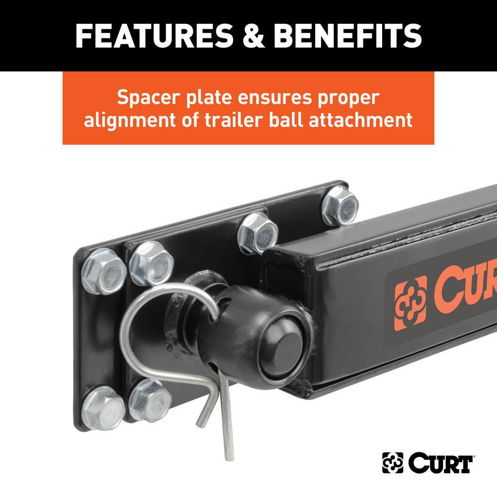 CURT Short Trunnion Bar Weight Distribution Hitch Kit (8K - 10K lbs. 28-38