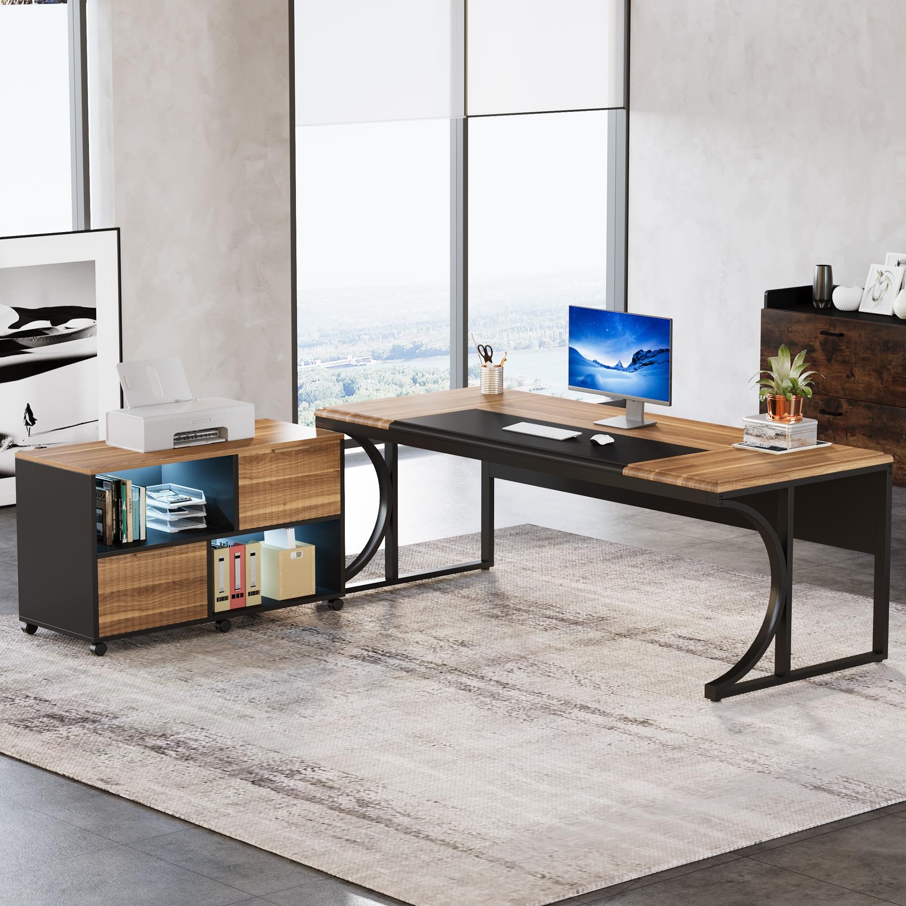 L-Shaped Executive Desk, 63