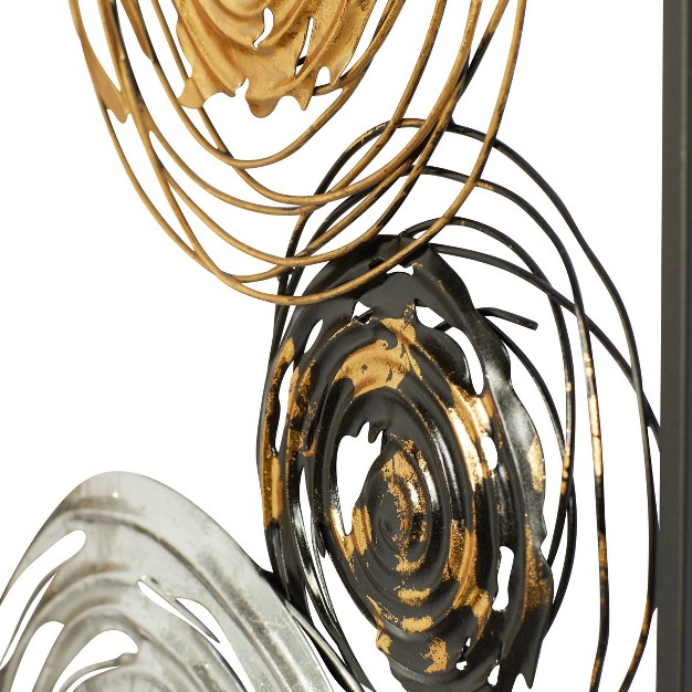 Set Of 2 Metal Abstract Wall Decors Black Olivia amp May