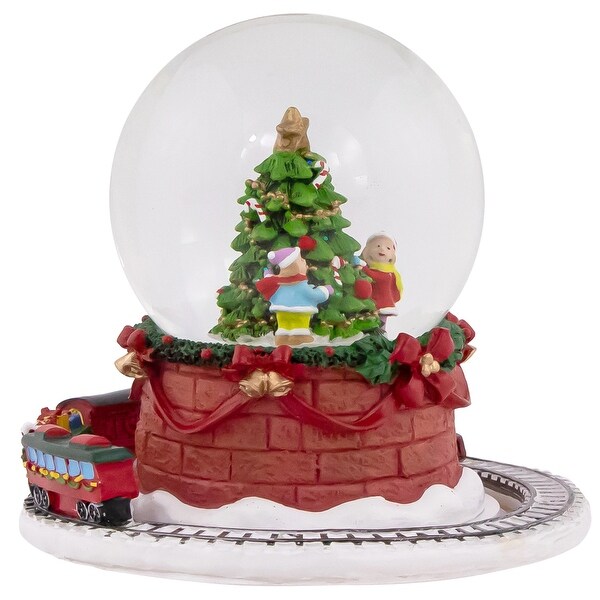 Christmas Tree with Revolving Train Musical Snow Globe