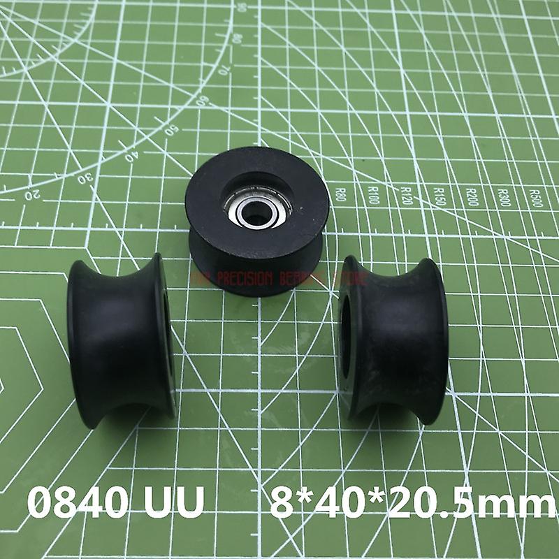 Limited Nylon Roller Bearings 0840uu 8mm Groove Guide Pulley Sealed Rail Ball Bearing Wheel 8*40*20.5mm