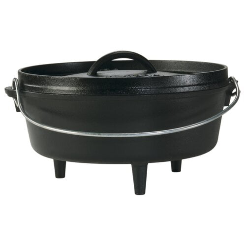 Lodge 4 Quart Cast Iron Camp Dutch Oven, L10C03, with lid