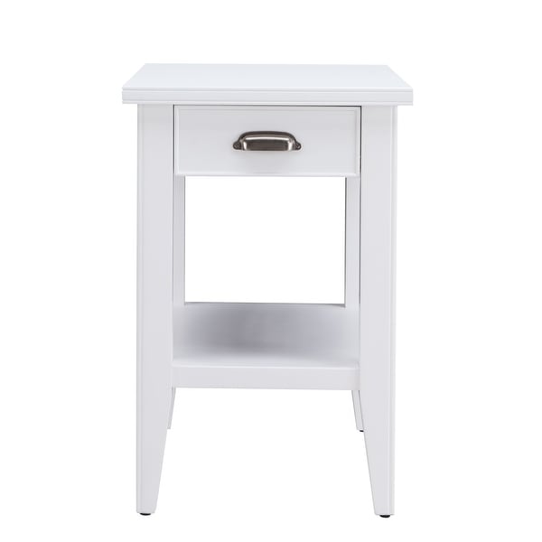 Leick Home 10506 Laurent One Drawer Narrow Side Table with Shelf