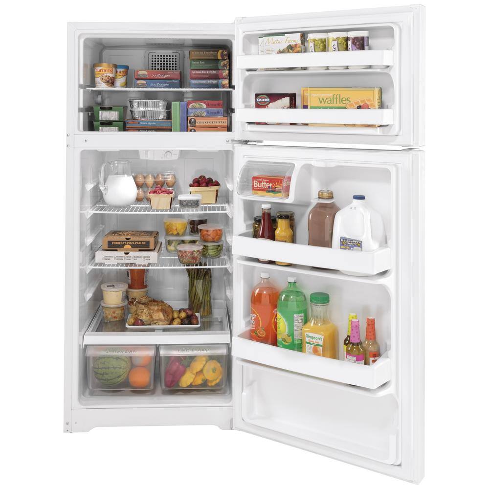 GE 16.6 cu. ft. Top Freezer Refrigerator in White GTS17DTNRWW