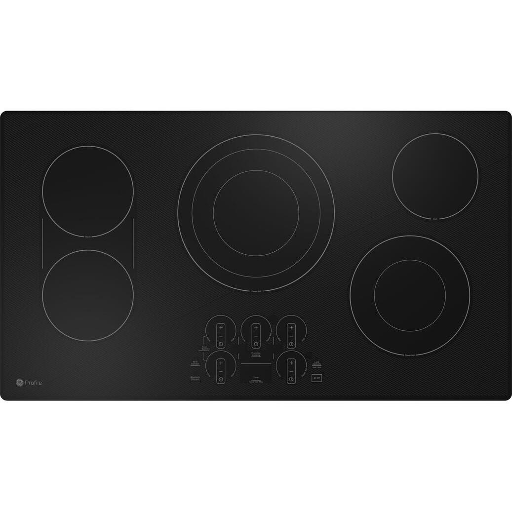 GE Profile 36-inch Built-in Electric Cooktop With Wi-Fi PEP7036DTBB