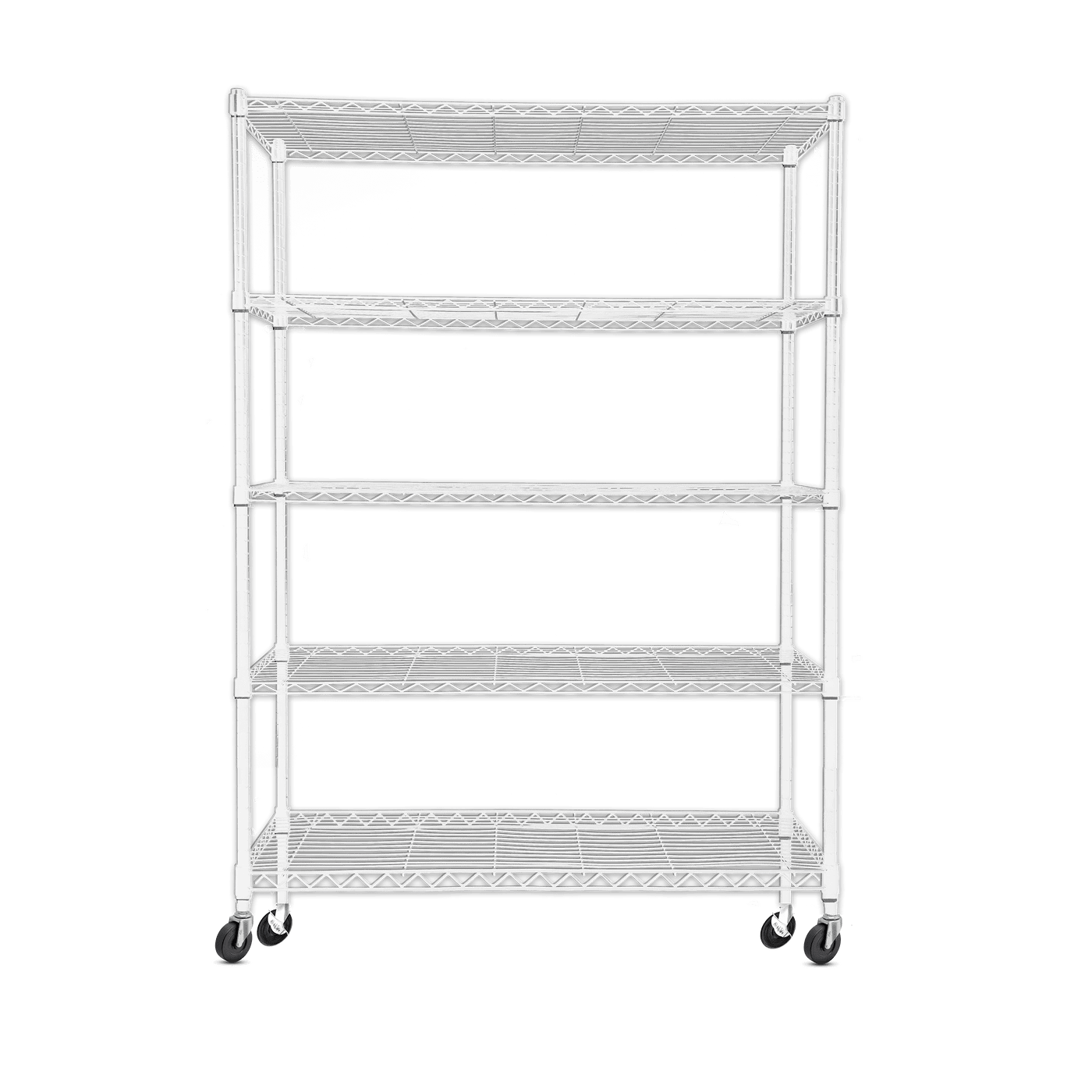 Seasonal Expressions 5-Shelf Shelving Storage Units on Wheels Casters, Adjustable Heavy Duty Metal Shelf Wire Storage Rack ( 47