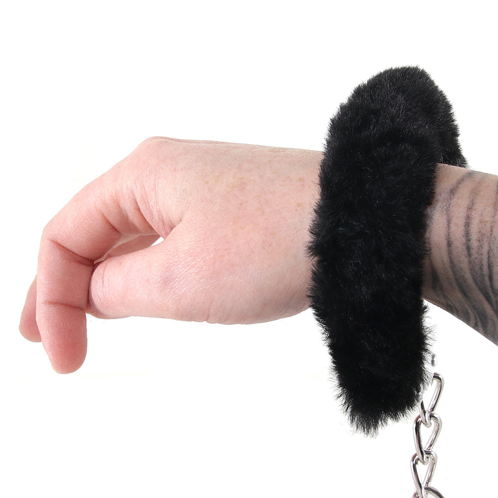 WhipSmart Classic Furry Cuffs in Black