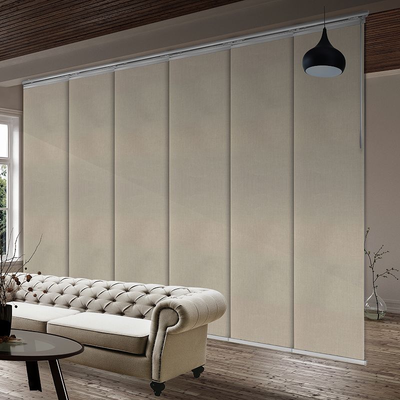 Rod Desyne Cornsilk 6-Panel Single Rail Panel Track Room Extendable Divider