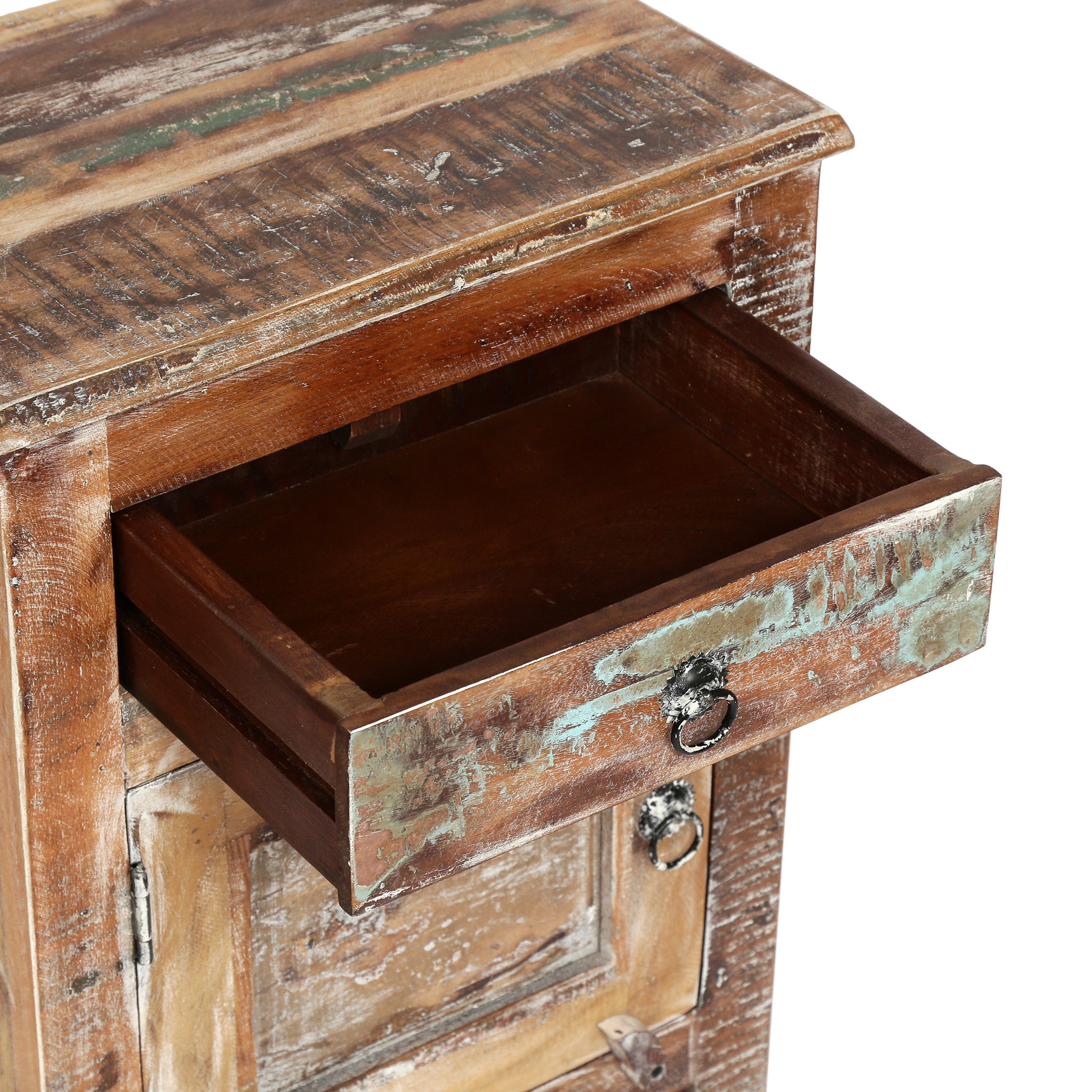 Screven Boho Handcrafted Wood Nightstand