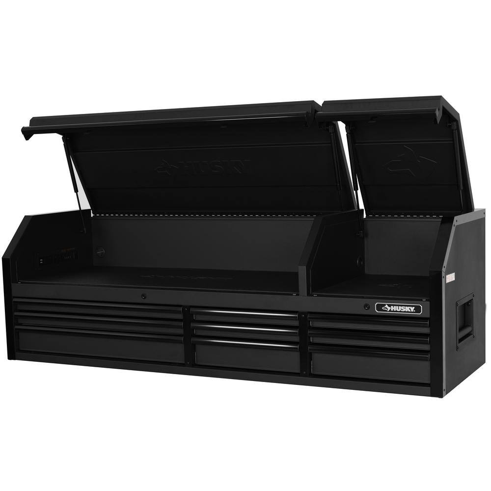 Husky 72 in. W x 23 in. D Heavy Duty 9-Drawer Top Tool Chest in Matte Black H72CH9HD