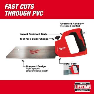 MW 1 in. PEX and Tubing Cutter with 12 in. PVC Saw and 10-Pieces Screwdriver Set 48-22-4204-48-22-0212-48-22-2710