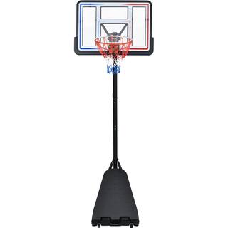 TIRAMISUBEST Portable Basketball Hoop Basketball System with 8 ft. x 10 ft. Height Adjustment and LED Light W540XY57637