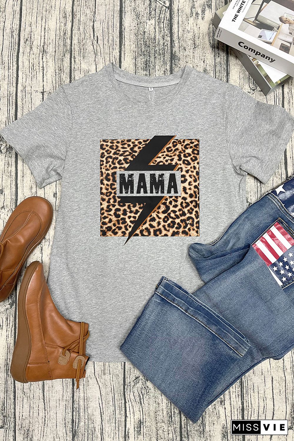 MAMA lightning Short Sleeve Graphic Tee Wholesale