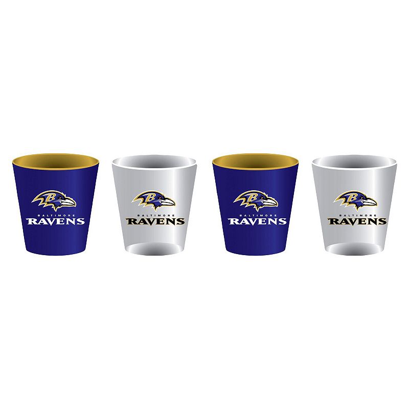 Baltimore Ravens Four-Pack Shot Glass Set