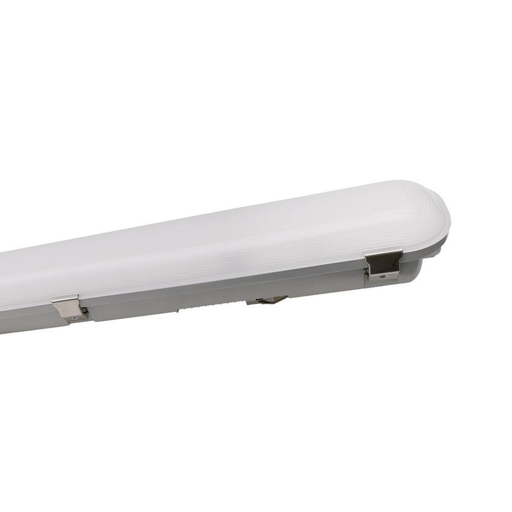 NICOR VT3(v2) 2 ft. 150-Watt Equivalent Integrated LED Light Grey Vaportite Strip Light Fixture 5000K VT3202SUNV50