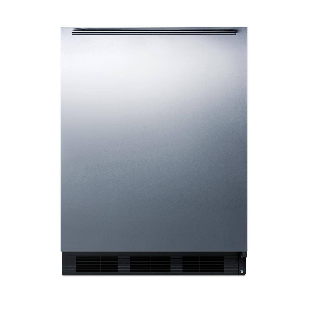 Summit Appliance 5.1 cu. ft. Mini Refrigerator in Stainless Steel with Freezer ADA Compliant CT663BKBISSHHAD