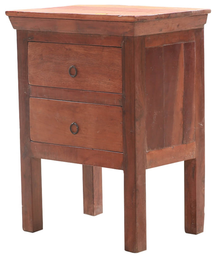 Kerman Solid Wood 2 Drawer Modern Endtable   Transitional   Side Tables And End Tables   by Sierra Living Concepts Inc  Houzz