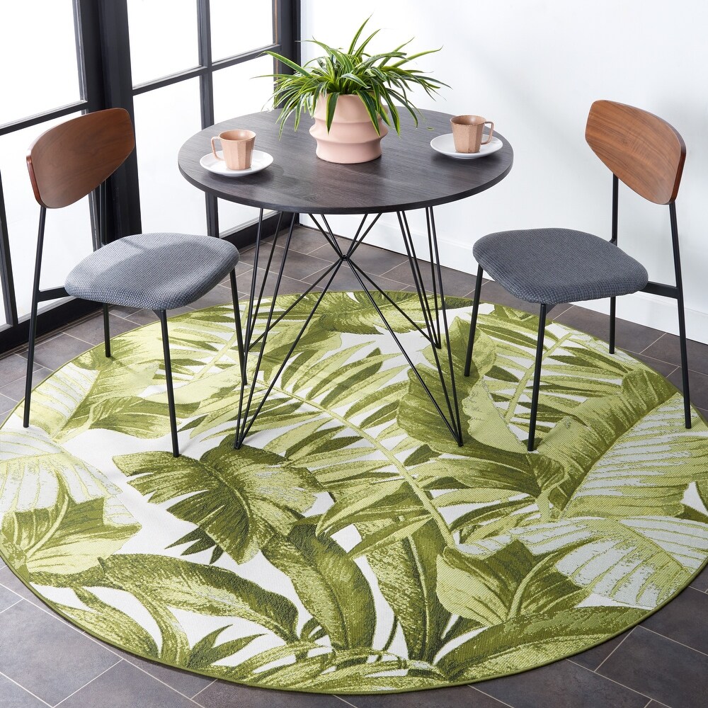 SAFAVIEH Barbados Ennia Tropical Indoor/Outdoor Waterproof Rug