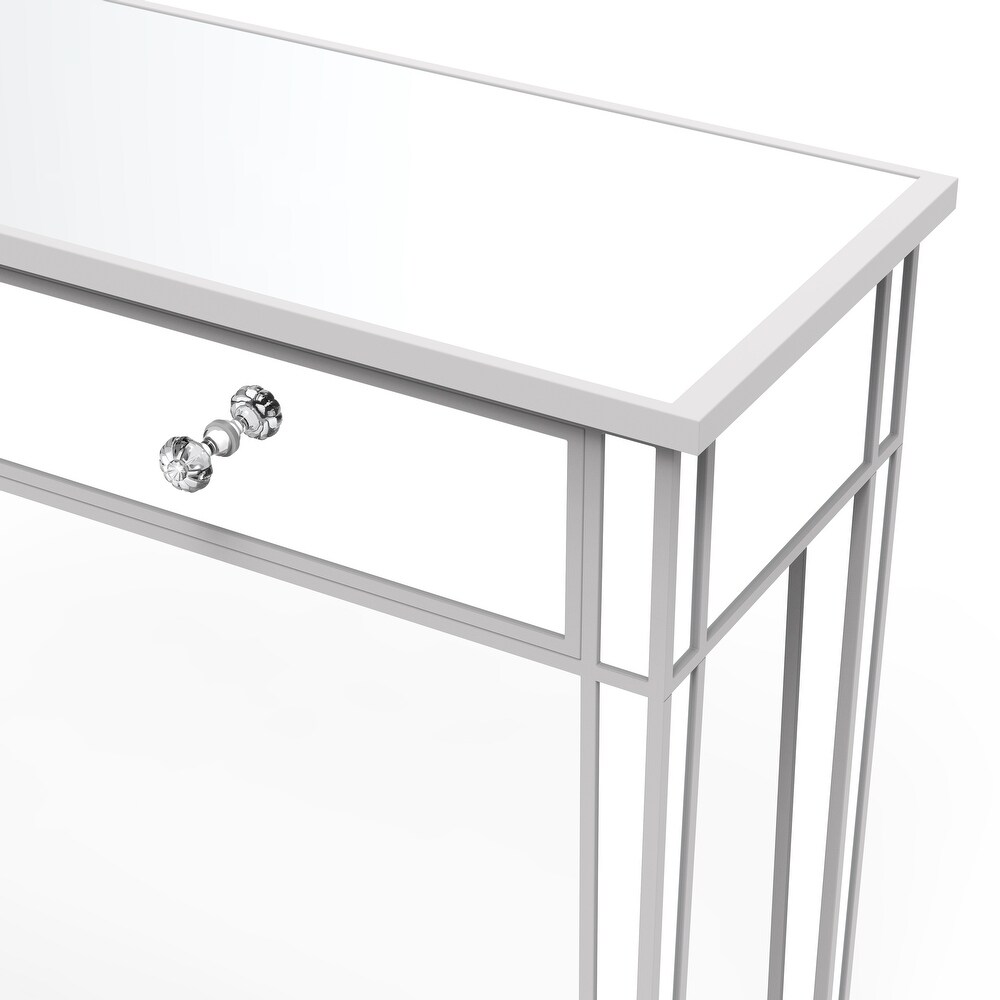 Mirrored Console Table Entry Table with 2 Drawers  Accent Sofa Table for Living Room