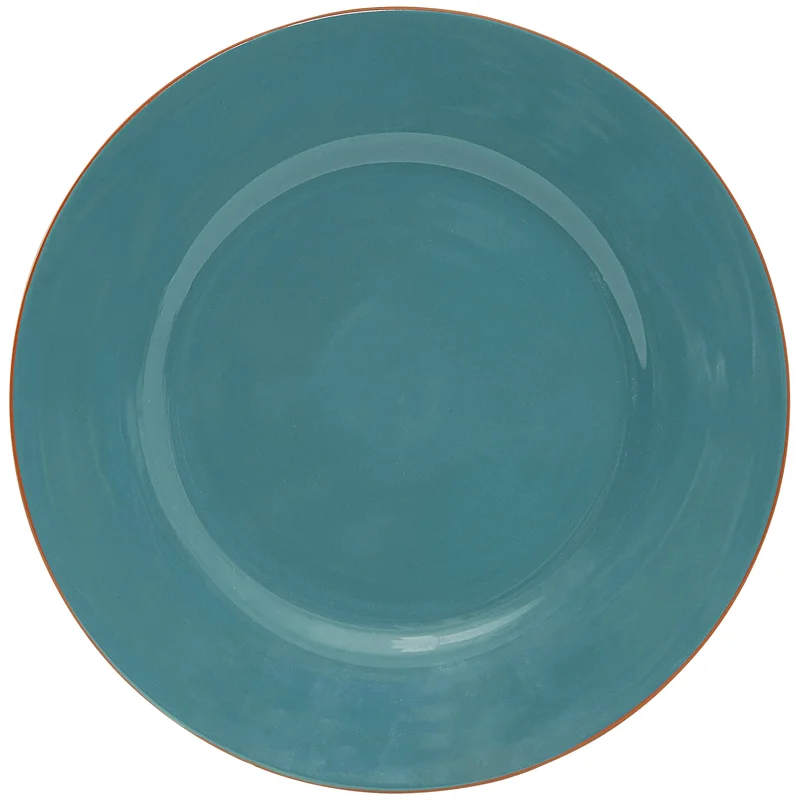 BAUM Essex - Dinnerware Sets， 16 Piece Dish Set for 4， Beautiful Home Decor includes Dinner Plates， Salad Plates， Bowls， and Mugs (Sahara Turquoise) (TTANGT16)