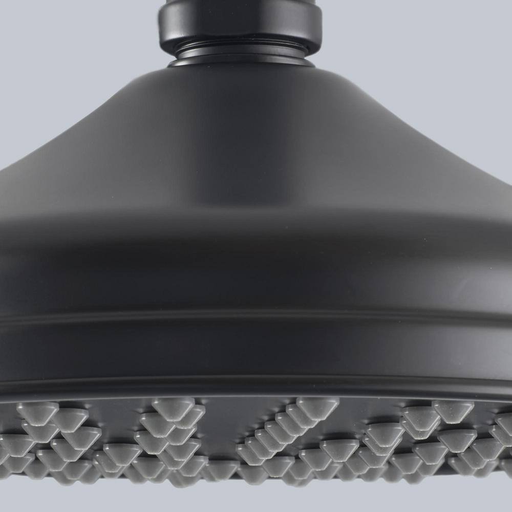 Glacier Bay Menlo 1-Spray 8 in. Single Ceiling Mount Fixed Rain Shower Head in Matte Black HD910-X1110H