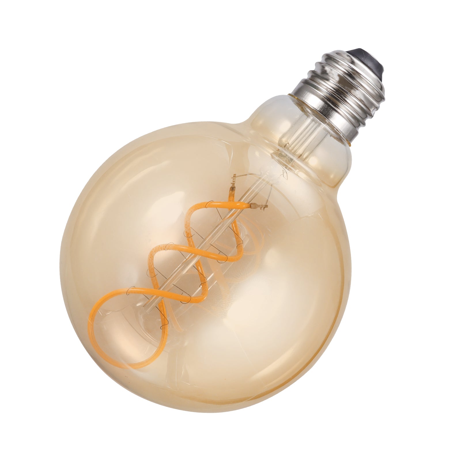 G95 Bulb 3W 2200K Vintage Bulb with E27 Screw Warm White Lighting Curved ment Amber Glass Shade for Bedroom Living Room Cafe