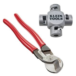 Klein Tools Large Cable Stripper and High Leverage Cable Cutter Tool Set M2O41711KIT