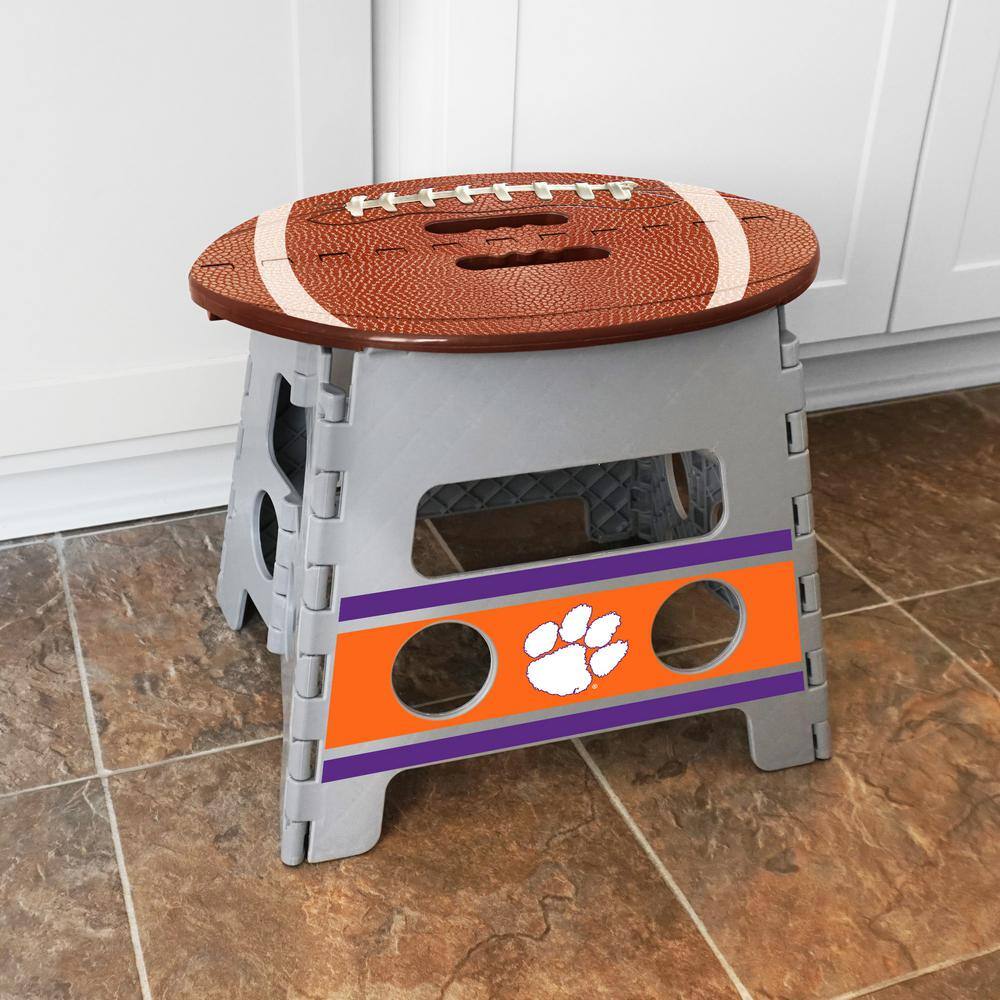 FANMATS NCAA Clemson University Plastic Folding Step Stool 24574