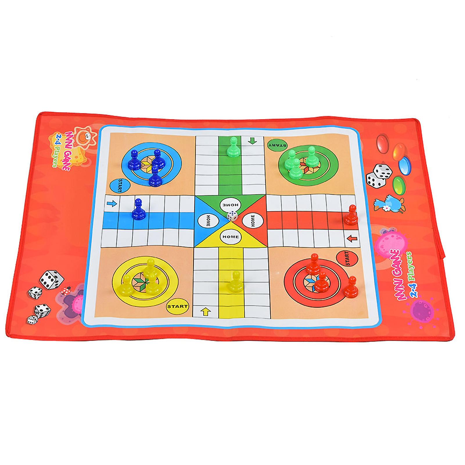 Non Woven Traditional Snakes Ladders Playing Children Kids Toys Ludo Family Game Board Set