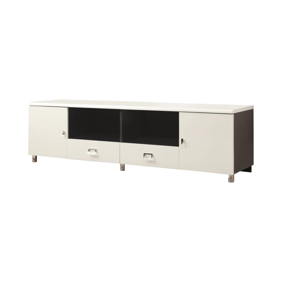 Burkett 2-Drawer TV Console White And Grey - 700910