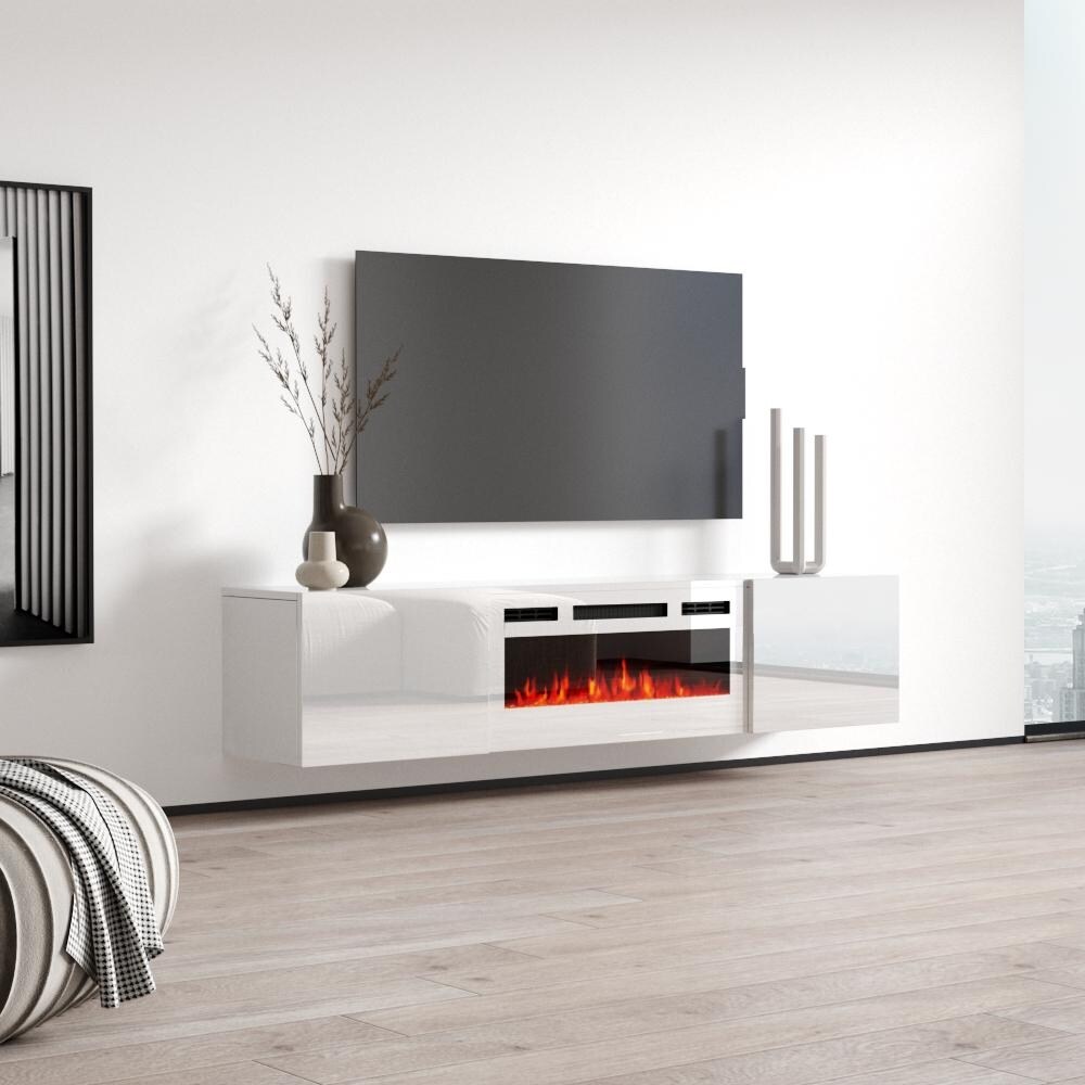 Cali WH EF Wall Mounted Electric Fireplace Modern 72\