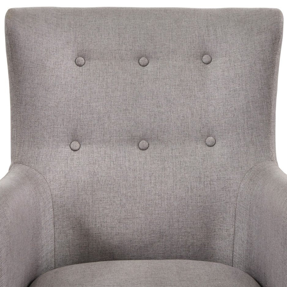 angelo:HOME Arm Chair & Ottoman Set - Jane (grey)