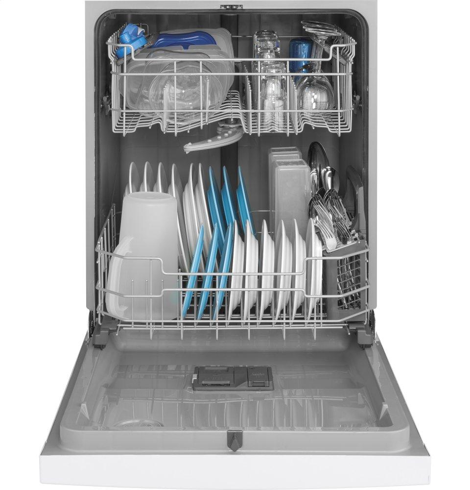 Ge Appliances GDF530PGMWW Ge® Front Control With Plastic Interior Dishwasher With Sanitize Cycle & Dry Boost