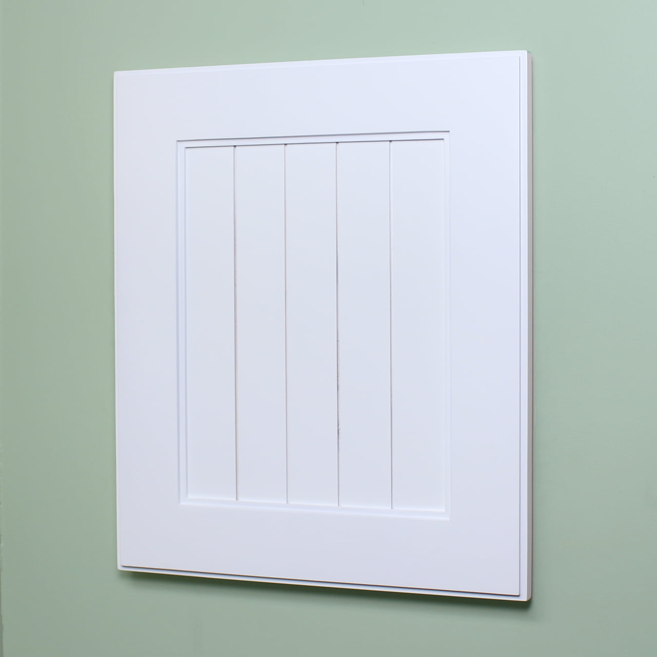 14x18 White Shaker Beadboard Recessed Medicine Cabinet with no mirror by Fox Hollow Furnishings