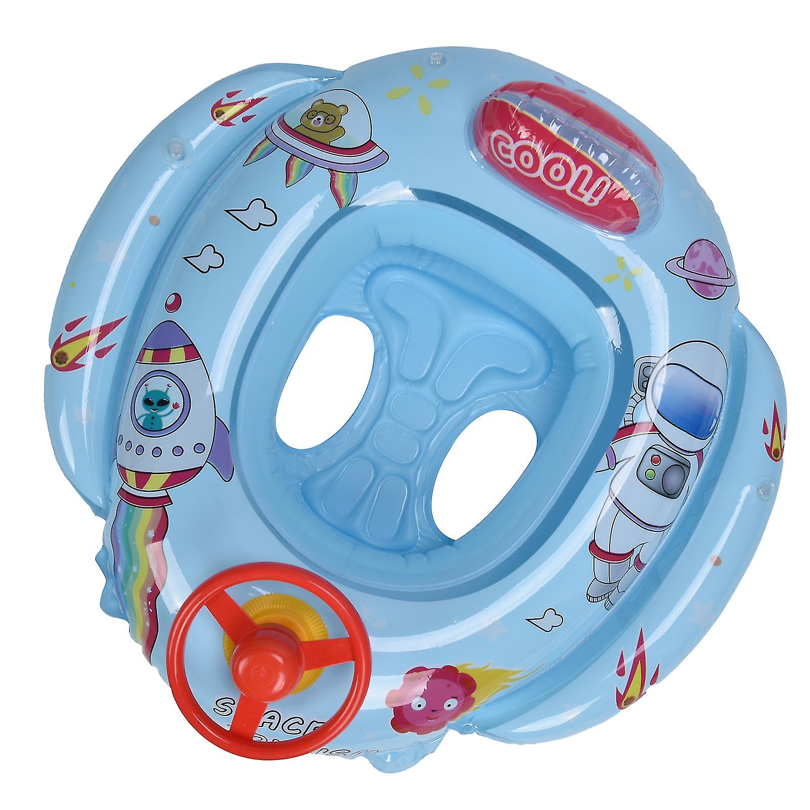 Swimming Ring Steering Wheel Thickened Inflatable Swimming Circle for 1‑6 Years Old Children