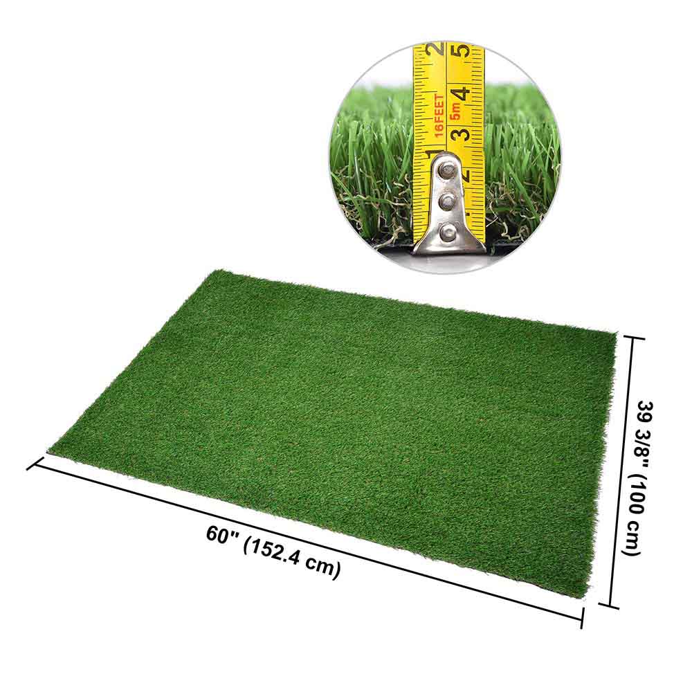 Yescom Artificial Grass Turf Fake Carpet Mat Drainage Patio 5'x3 3/10'