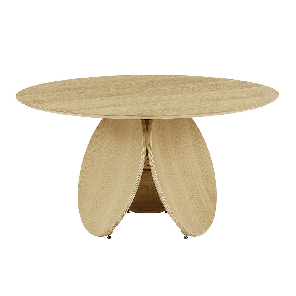 Emil Oak Round Dining Table   N/A