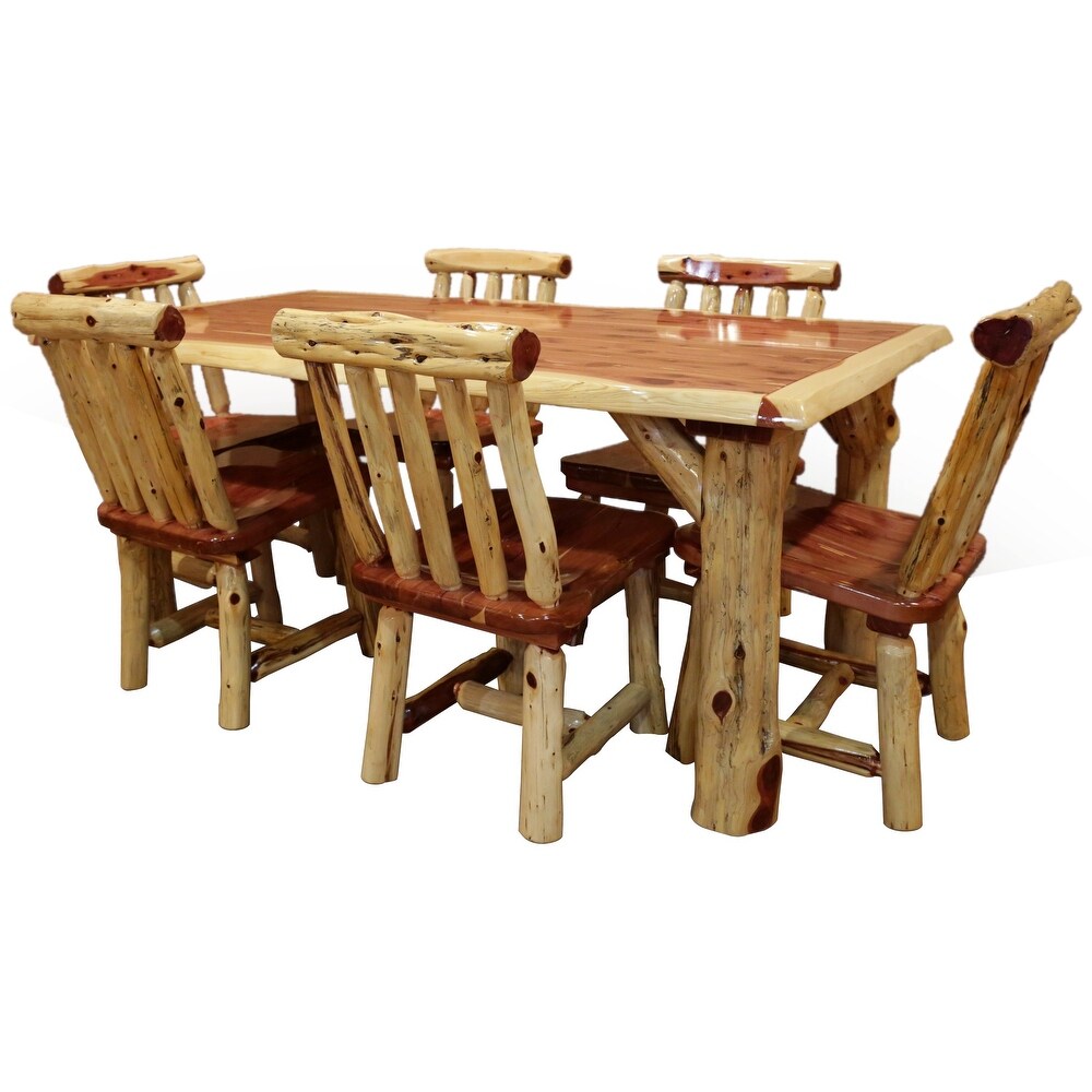 Red Cedar Log Spindle Back Dining Chair