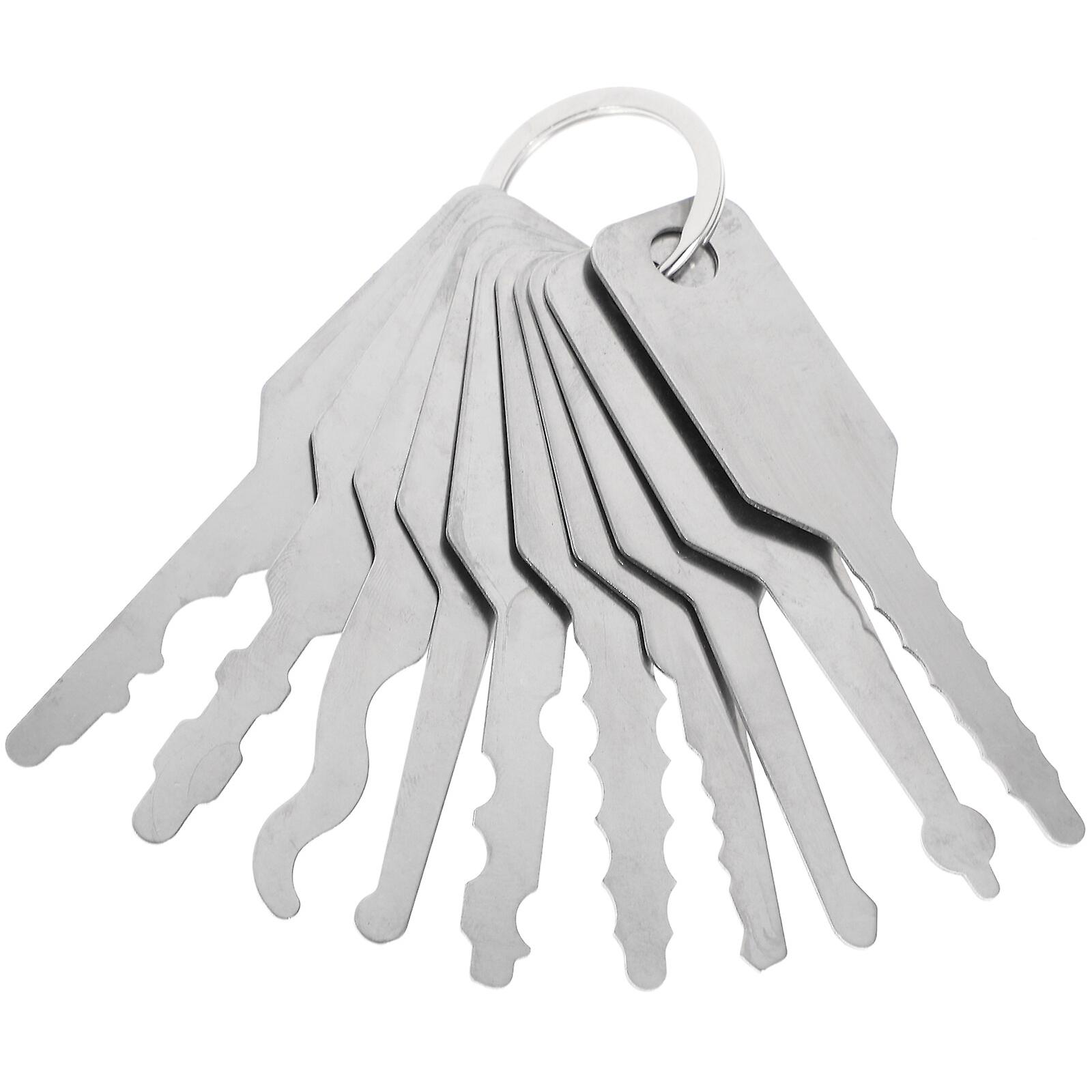 10pcs Key Tool Key Blank Keys Professional Key Blanks Stainless Steel Structures Keys