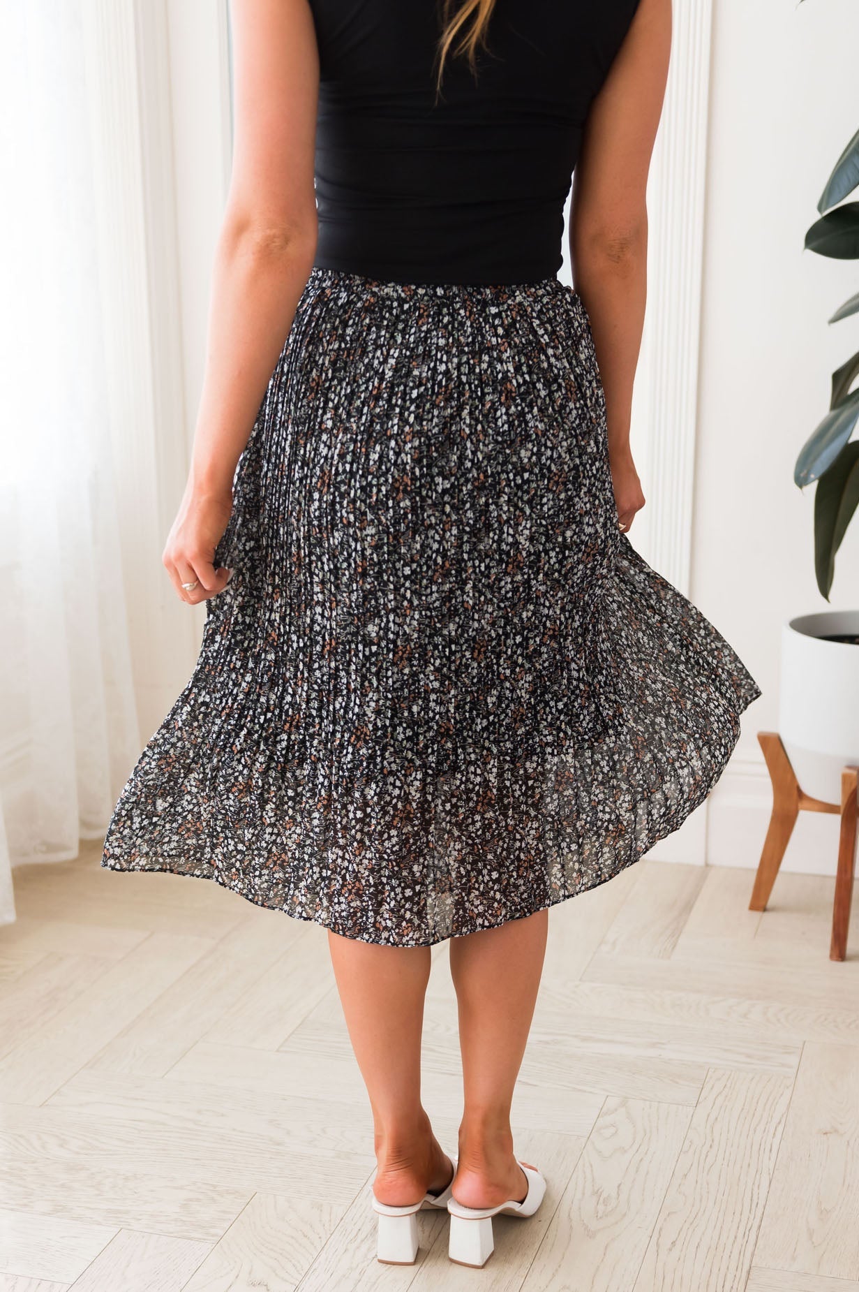 Fall Blooms Modest Pleat Skirt