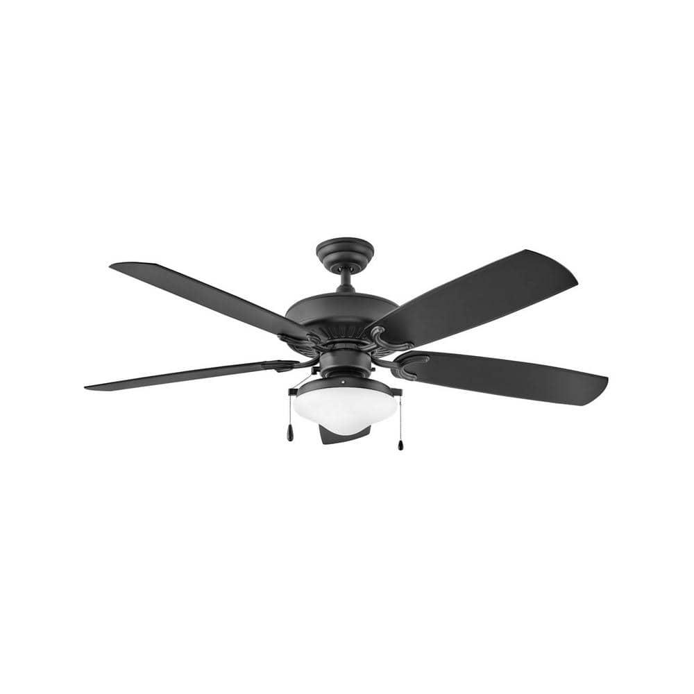 HINKLEY Oasis 60 in IndoorOutdoor Matte Black Ceiling Fan Pull Chain